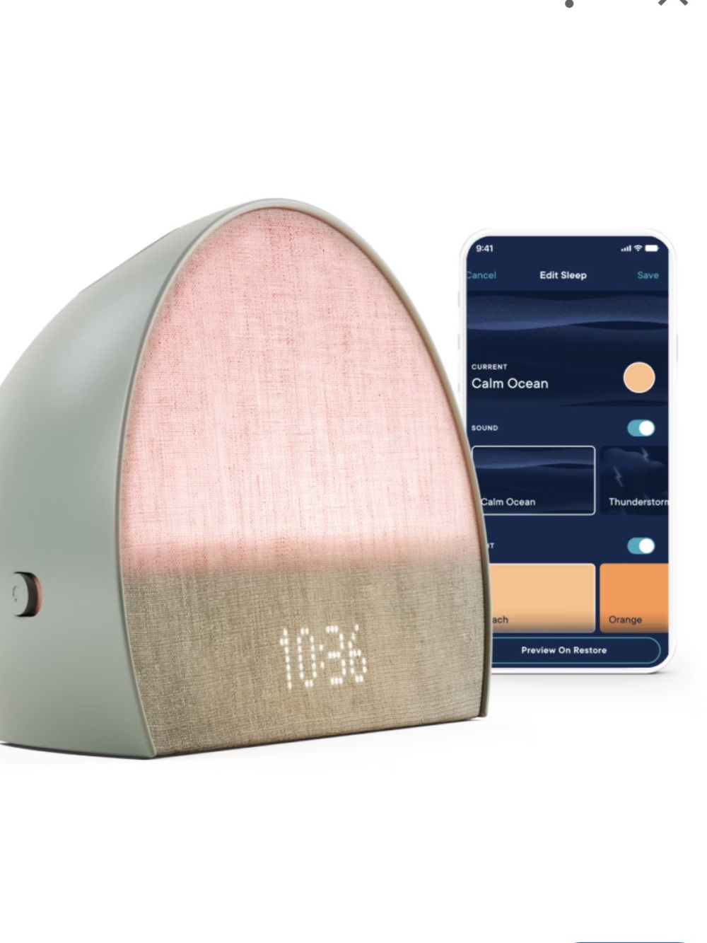 Hatch Sunrise Alarm Clock & Sound Machine in Putty